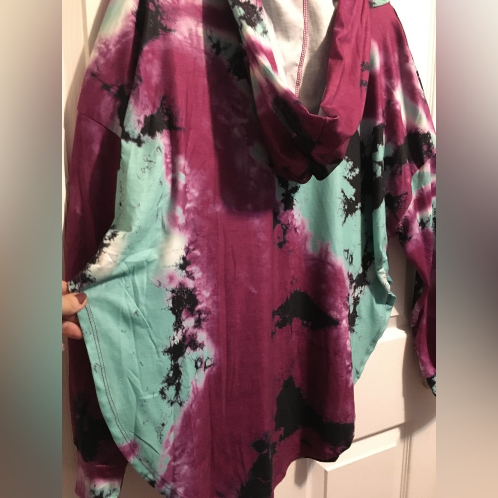 Tie Dye Hooded Shirt - Picture 7 of 12